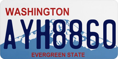 WA license plate AYH8860