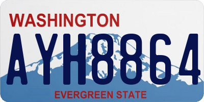 WA license plate AYH8864