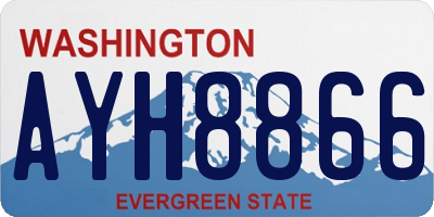 WA license plate AYH8866
