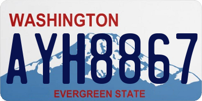 WA license plate AYH8867