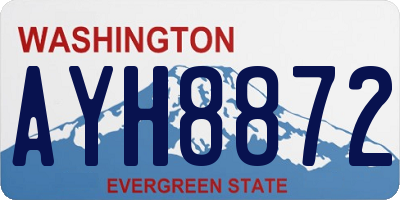 WA license plate AYH8872