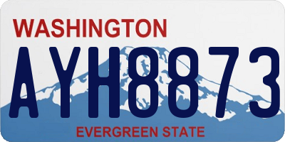 WA license plate AYH8873
