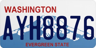 WA license plate AYH8876