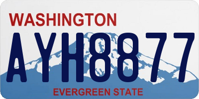 WA license plate AYH8877