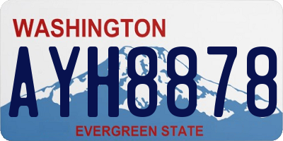 WA license plate AYH8878