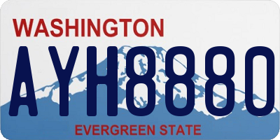 WA license plate AYH8880