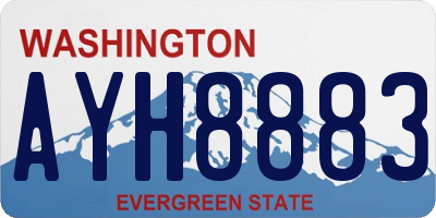 WA license plate AYH8883