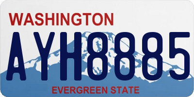 WA license plate AYH8885