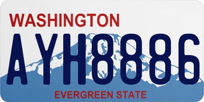WA license plate AYH8886