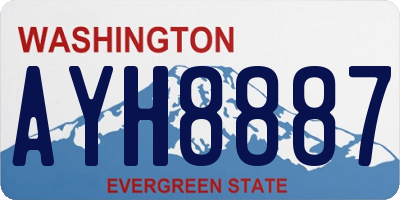 WA license plate AYH8887