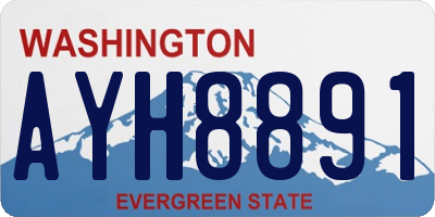 WA license plate AYH8891