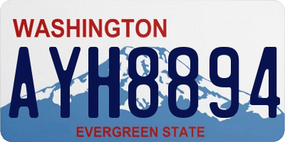 WA license plate AYH8894