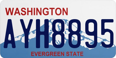 WA license plate AYH8895
