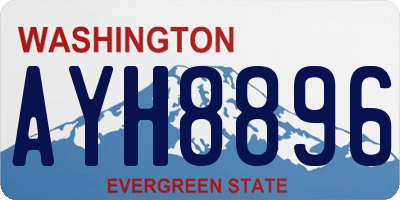WA license plate AYH8896