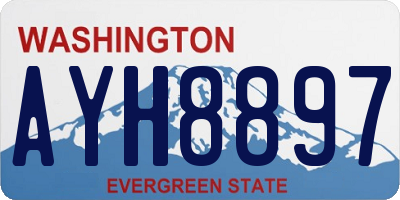 WA license plate AYH8897