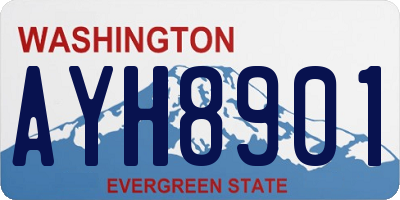 WA license plate AYH8901