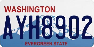 WA license plate AYH8902