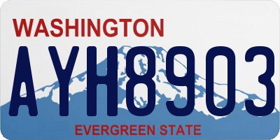 WA license plate AYH8903
