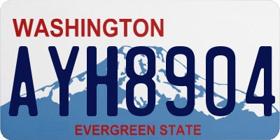 WA license plate AYH8904