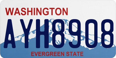 WA license plate AYH8908