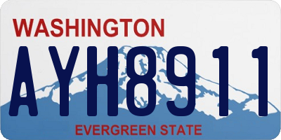 WA license plate AYH8911