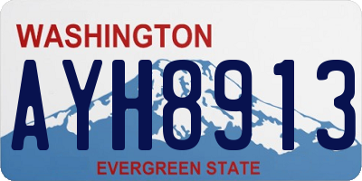 WA license plate AYH8913