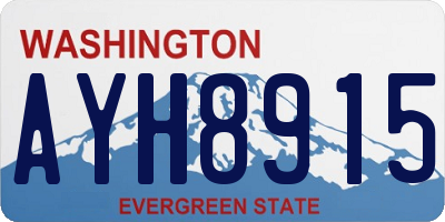 WA license plate AYH8915