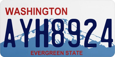 WA license plate AYH8924
