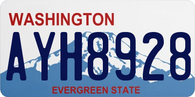 WA license plate AYH8928