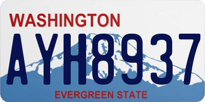 WA license plate AYH8937