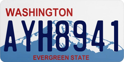WA license plate AYH8941