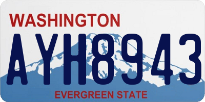 WA license plate AYH8943