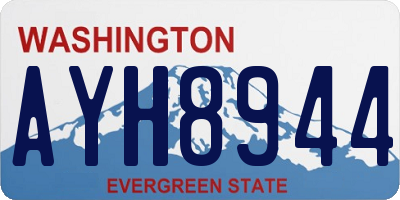 WA license plate AYH8944