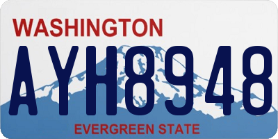 WA license plate AYH8948