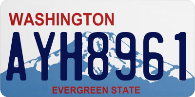 WA license plate AYH8961