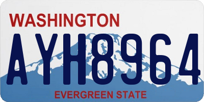 WA license plate AYH8964