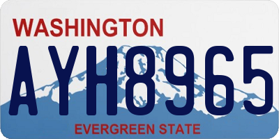 WA license plate AYH8965
