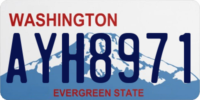 WA license plate AYH8971