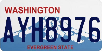 WA license plate AYH8976