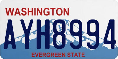 WA license plate AYH8994