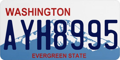 WA license plate AYH8995