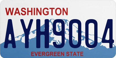 WA license plate AYH9004