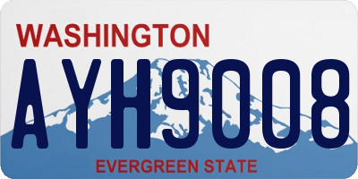 WA license plate AYH9008