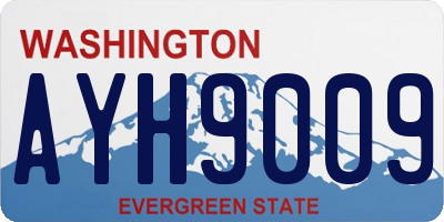 WA license plate AYH9009