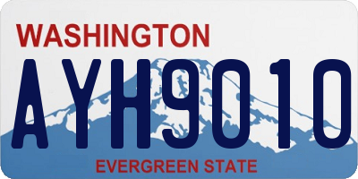 WA license plate AYH9010