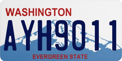 WA license plate AYH9011