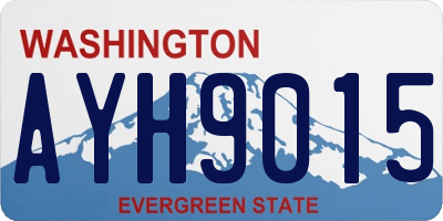 WA license plate AYH9015