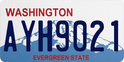 WA license plate AYH9021