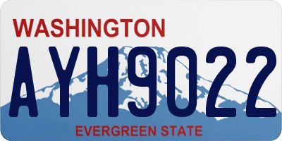 WA license plate AYH9022