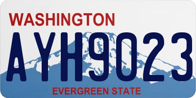 WA license plate AYH9023